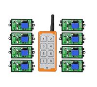 1000M Long Range DC12V 24V 1CH RF Wireless Remote Control Relay Switch Light/lamp/Garage Doors Shutters Projection Screen Stable Signal, Rapid Response(DC24V-8)