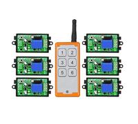 1000M Long Range DC12V 24V 1CH RF Wireless Remote Control Relay Switch Light/lamp/Garage Doors Shutters Projection Screen Stable Signal, Rapid Response(DC24V-6)