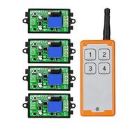 1000M Long Range DC12V 24V 1CH RF Wireless Remote Control Relay Switch Light/lamp/Garage Doors Shutters Projection Screen Stable Signal, Rapid Response(DC12V-4)