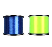 1000m Monofilament Nylon Fishing Line 2 Packs Invisible Main Saltwater Accessories for hanging crafts(Blue Yellow,0.265mm-2.5)