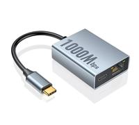 1000Mbps Ethernet Adapter for Chromecast with Google TV, USB Type C to RJ45 Gigabit Ethernet Adapter Compatible with Chromecast with Google TV HD/4K, Laptop, Tablet