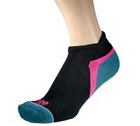 1000 Mile Activ Socklet Repreve Recycled Yarn Padded Heal Toe Flat Toe Seam Top Venting Padded AchillesTab Y Heel No slip Stability Running Walking Marathon Ultra Endurance Events Black/Pink/Teal XL