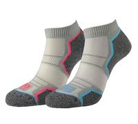 Run Anklet Repreve Single Layer Twin Pack Silver-Grey LM