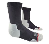 1000mile Run Crew Repreve Single Layer Sock Twin Pack Size: Ladies Small, Colour: Black/Grey