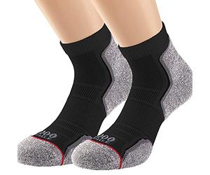 1000MILESW Run Anklet Repreve Single Layer Twin Pack Black LS