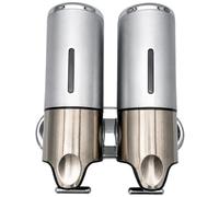 1000ml / 1 Litre Double Wall Mounted Soap Dispenser Hand Wash Liquid Gel Shampoo Bathroom Kitchen Washroom Shower Container