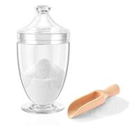 1000ML/33OZ Bath Salt Jar with Lid and Spoon Bath Salt Container Acrylic Salt Canister for Salt Sugar Cereal 4.8 * 9 Inch
