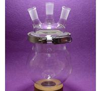 1000ML 4-Neck Reaction Flask with Clamp - G3.3 Borosilicate Glass, 24/40 Joint, Perfect for Laboratory Use(3-Neck 2L)