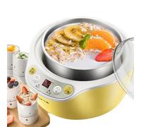 1000ML Automatic Yogurt Maker, 20W Yoghurt Maker Machine with 304 Stainless Steel Liner and 4 x 200ml Cups, LED Display and Timer, Adjustable Temperature, for home Yogurt, Cheese Maker