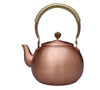 1000ML Chinese Retro Pattern Retro Copper Tea Kettle Stovetop Teapot Stove Top Copper Pot Turkish Pot Pure for Stovetop (1600ml Glossy)