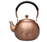 1000ML Chinese Retro Pattern Retro Copper Tea Kettle Stovetop Teapot Stove Top Copper Tea Pot Turkish Pot Pure for Stovetop (1600ml)