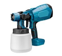 1000ml Electric Spray Gun 4 Nozzle Sizes HVLP Household Paint Sprayer Flow Control Easy Spraying for Makita 18v Battery