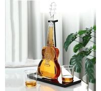 1000ml Luxury Whiskey Decanter and Glass Set, Creative Guitar Decanter with Stopper, Whiskey Dispenser, Unique Birthday Gift, Anniversary, Gift Set