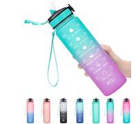 1000ml Motivational Water Bottle with Time Maker and Straw, BPA Free, Tritan Plastic, Ensures You Stay Hydrated All Day for Gym, Outdoor Sports