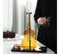 1000ml Personalized Whiskey Decanter Set, Creative Guitar/Violin Decanter with Stopper, Whiskey Dispenser, Anniversary, Gift Set (Color : B)