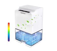 1000ml Portable Dehumidifier for Home, Mini Dehumidifier with Defrost Function, Auto Shut-Off & Colourful LED Lights, Ideal for Bedroom, Wardrobe, Closet, Caravan - White