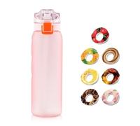 1000ml Scented Ring Water Bottle with Flavor Pods - Sugar-Free, | Zero-Calorie Sports Bottle - Leak-Proof Flask for Gym, Outdoors, and Daily Use.