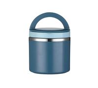 1000ml Stainless Steel Lunch Box with Handle Blue Single Layer | 1000ml capacity with integrated handle and sealed lid for portable meal storage without external packaging