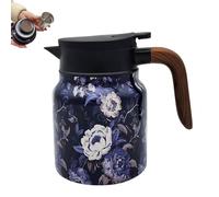 1000ml Thermos Teapot with Infuser, New Vintage Floral Pattern Tea Kettle Thermos with Handle 316 Stainless Steel Tea Pot with Lid for Hot Drinks