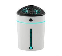 1000ml USB Portable Triangle Humidifier, Silent Mist with Smart Auto Shut Off, Adjustable Settings and Colorful Ambient Light for Home and Travel (White)