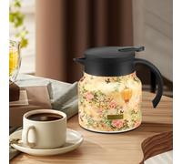 1000ML Vintage Pattern Tea with Built in Infuser,Insulated Teapot,Thermal Carafe,Thermal Jug,Infusers Teapot with Insulated Infuser Teapots for Coffee,Tea(Pink Flower)