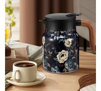 1000ML Vintage Pattern Tea with Built in Infuser,Insulated Teapot,Thermal Carafe,Thermal Jug,Infusers Teapot with Insulated Infuser Teapots for Coffee,Tea(Blue White)