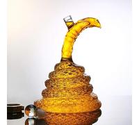 1000ML Whiskey Decanter Wine Bottles Art Statue Figurine - 3D King Cobra Snake Whiskey Decanter, Hand Blown Lead-Free Glass Zodiac Decanters, Decoration Personalized Animal Wine Bottle
