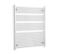 1000mm 1meter Wide Chrome or White Heated Towel Rail Radiator Flat/Straight Ladder for Stylish Bathroom (1000 x 1200 mm Chrome)