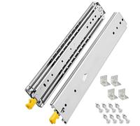 1000mm Drawer Slide Rails with Lock, 220kg Capacity, Full Extension for Smooth Sliding, Ideal for 14002000mm Drawers, Yellow Finish, 76mm Width