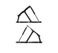 1000N Ottoman Bed Lift Mechanism Kit with 38cm 380mm Gas Struts, Heavy Duty Steel Hydraulic Storage Bed Hinges, Lift Up System for Divan Ottoman Bed Base, Side or End Opening, Black