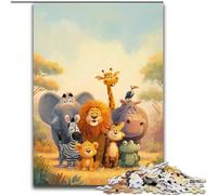 1000Pc Adults Jigsaw Puzzle African Animal World Jigsaw Puzzles Made of Wood Family Activity Game for Teenager, DIY Home Decor Brain Teaser Gift size 50X75CM