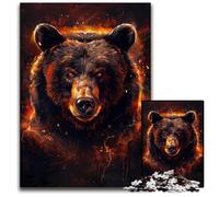 1000Pc Adults Jigsaw Puzzle Animal Majestic Bear Wooden Jigsaw Home Activity for Holidays Birthdays And Family Game Nights 1000 PCS(75x50cm)