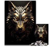 1000Pc Adults Jigsaw Puzzle Animal Wolves Wolf Head Wooden Jigsaw Puzzles for Adults Interactive Family Game Brain Challenge Educational Toy 1000 PCS(75x50cm)