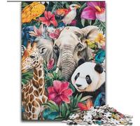 1000Pc Adults Jigsaw Puzzle Animal World 1000 Piece Jigsaw Puzzle for Birthdays, Christmas, Halloween, Thanksgiving, Easter (Size 26x38cm)