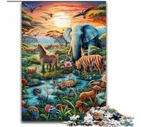 1000Pc Adults Jigsaw Puzzle Animal World Jigsaw Puzzles Made of Wood,Family Interaction & Brain Challenge, Family Activity Challenge 1000pcs(50x75cm)