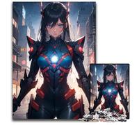 1000Pc Adults Jigsaw Puzzle Anime Cyberpunk Girl Paper Jigsaw Puzzles for Adults Interactive Family Game Brain Challenge Educational Toy 1000 PCS(38x26cm)