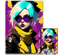 1000Pc Adults Jigsaw Puzzle Anime Girl Paper Jigsaw Puzzles for Adults Interactive Family Game Brain Challenge Educational Toy 1000 PCS(38x26cm)