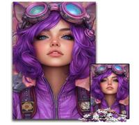 1000Pc Adults Jigsaw Puzzle Anime Pilot Girl Wooden Puzzles Fun Games, Is Ideal As A Gift for The Whole Family for for Age 14 50X75CM
