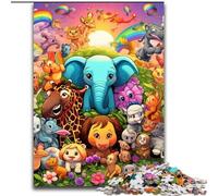 1000Pc Adults Jigsaw Puzzle Art Animal World 1000Piece Puzzle Gift DIY Fun Suitable for Home Living Room Office Decoration (Size 26x38 cm)