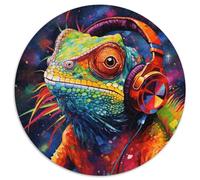 1000Pc Adults Jigsaw Puzzle Art Chameleon 1000 Piece Jigsaw Challenging Brain Teaser for Teenagers,Family Game Night Fun (67.5x67.5cm)