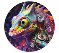 1000Pc Adults Jigsaw Puzzle Art Chameleon 1000 Piece Jigsaw Family Interaction & Brain Challenge,Family Activity Challenge (67.5x67.5cm)