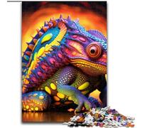 1000Pc Adults Jigsaw Puzzle Art Chameleon 1000 Piece Jigsaw for Birthdays, Holidays & Home Decor (Szie 26x38cm)
