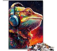 1000Pc Adults Jigsaw Puzzle Art Chameleon 1000 Pieces Puzzles for Adults for The Whole for Women, Gifts for Men (Szie 26x38cm)