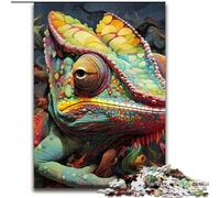 1000Pc Adults Jigsaw Puzzle Art Chameleon Challenging Puzzles size 50x75cm Interactive Family Game, Ideal, Family Activity Game