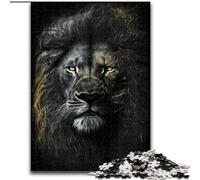1000Pc Adults Jigsaw Puzzle Art Colourful Lions Jigsaw Puzzle Made of Wood,Interactive Family Game, DIY Home Decor Brain Challenge Gift 1000pcs(50x75cm)