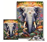 1000Pc Adults Jigsaw Puzzle Art Elephant Jigsaw Puzzles for Adults 50x75 cm Perfect for Family Fun on Christmas, Thanksgiving, Birthdays & Easter