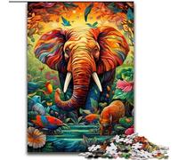 1000Pc Adults Jigsaw Puzzle Art Elephant Puzzle 1000Pieces Jigsaw Family Activity Game, Home Decor Wall Art (Size 26x38 cm)