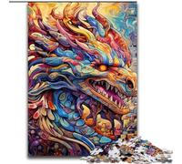 1000Pc Adults Jigsaw Puzzle Art Flying Dragons Jigsaw Puzzles for Adults Family Interaction & Brain Challenge, Family Activity Challenge (Szie 26x38cm)