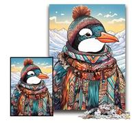 1000Pc Adults Jigsaw Puzzle Art Penguin 1000 Pieces Puzzles for Adults Family Interactive Game, Brain Teaser Gift, Educational Toy Size 26x38cm