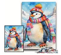 1000Pc Adults Jigsaw Puzzle Art Penguin Difficult Puzzles for Adults 50x75 cm Brain Challenge Gift, Educational Activity for Teenagers